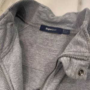 Zegna Sport Gray Zipper Sweatshirt size L